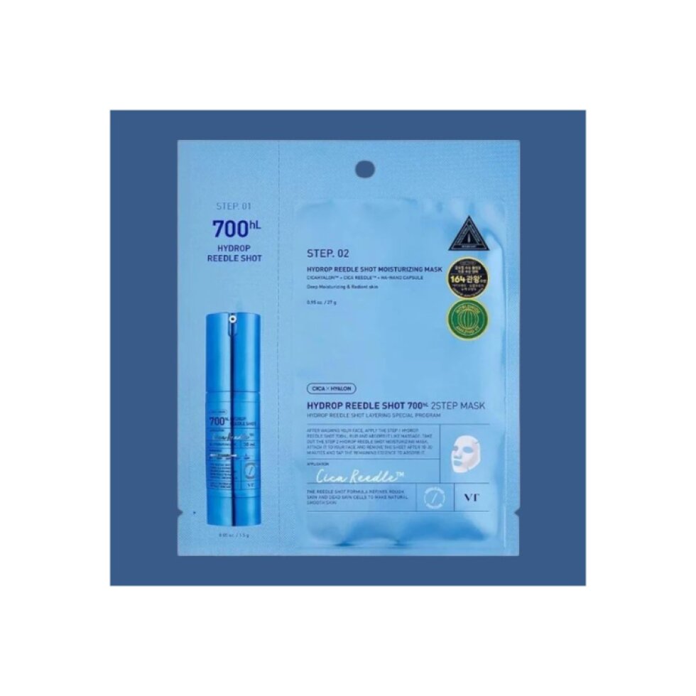 VT - Hydrop Reedle Shot 700hl 2 Step Hydrogel Mask - Hydratační hydrogelová maska - 27 g + 1,5 g