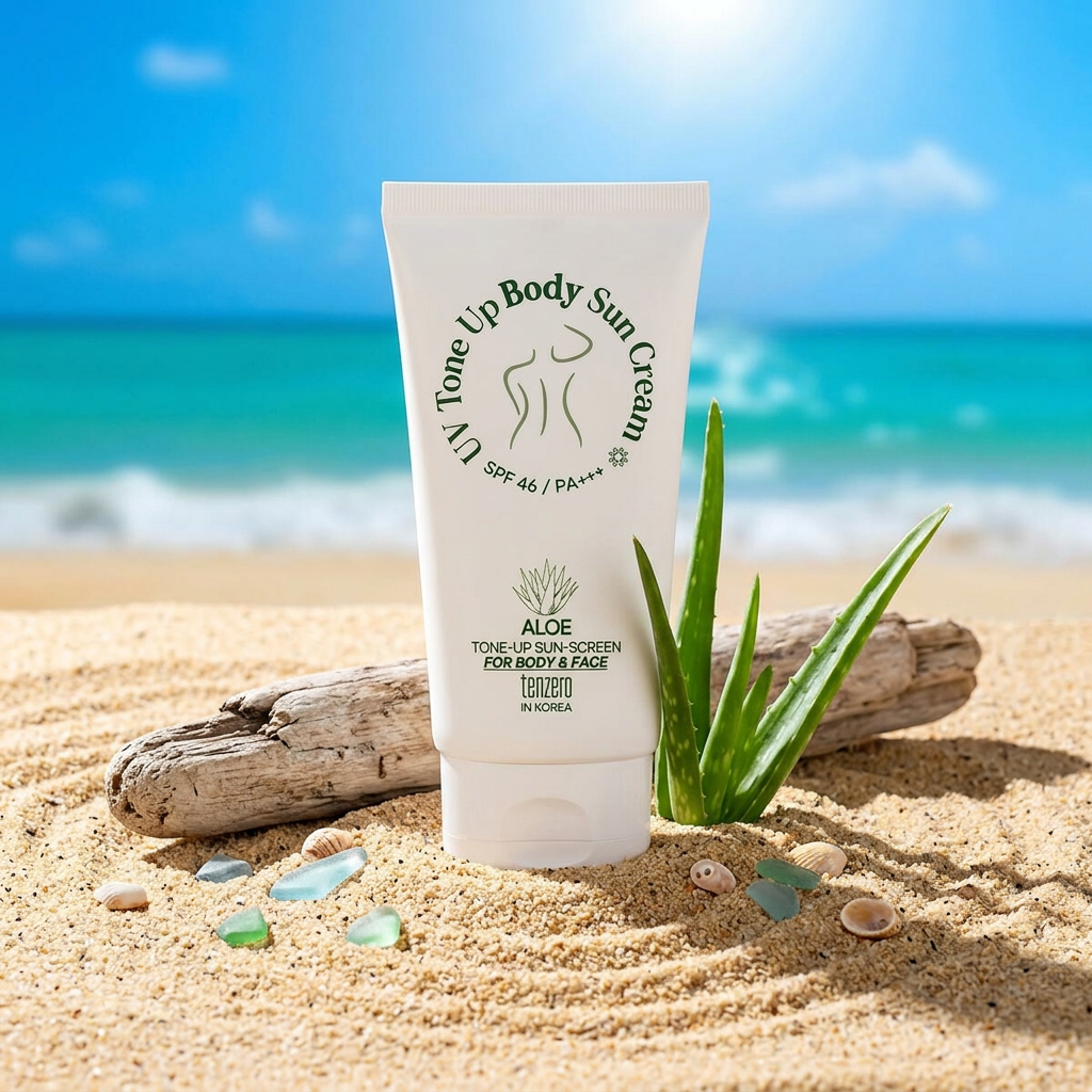 TENZERO - Aloe UV Tone Up Body Sun Cream - Tónovací opalovací krém s aloe vera - 150 ml