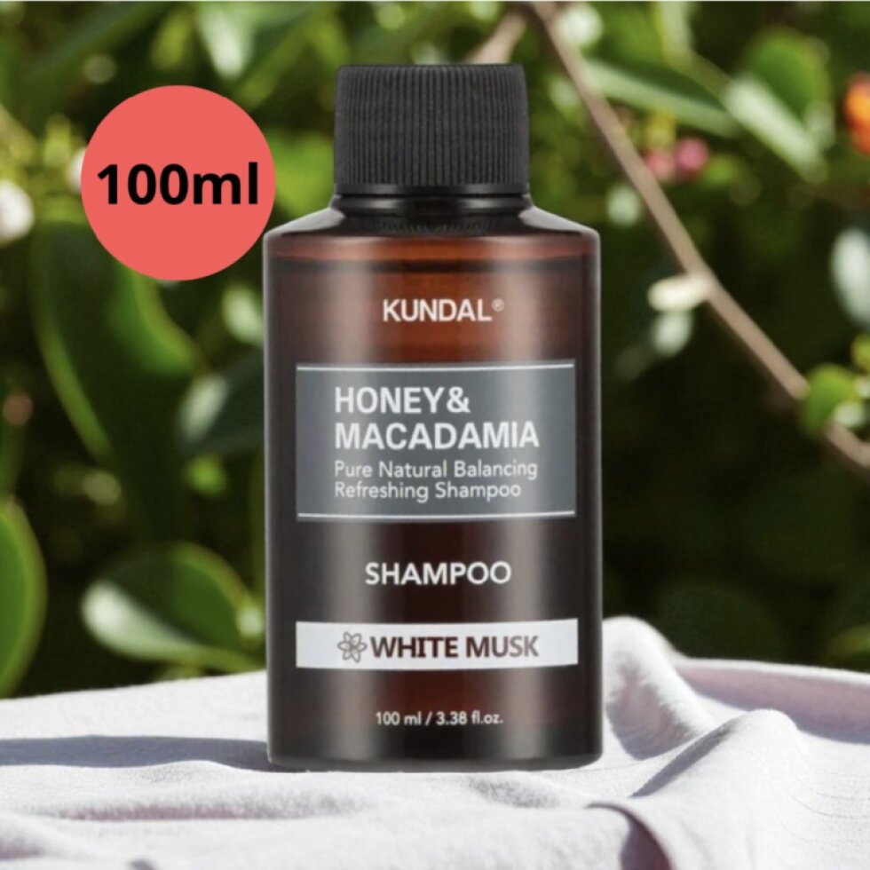 Kundal Honey&Macadamia Shampoo - Přírodní šampon na suché a poškozené vlasy s vůní WHITE MUSK - 100 ml