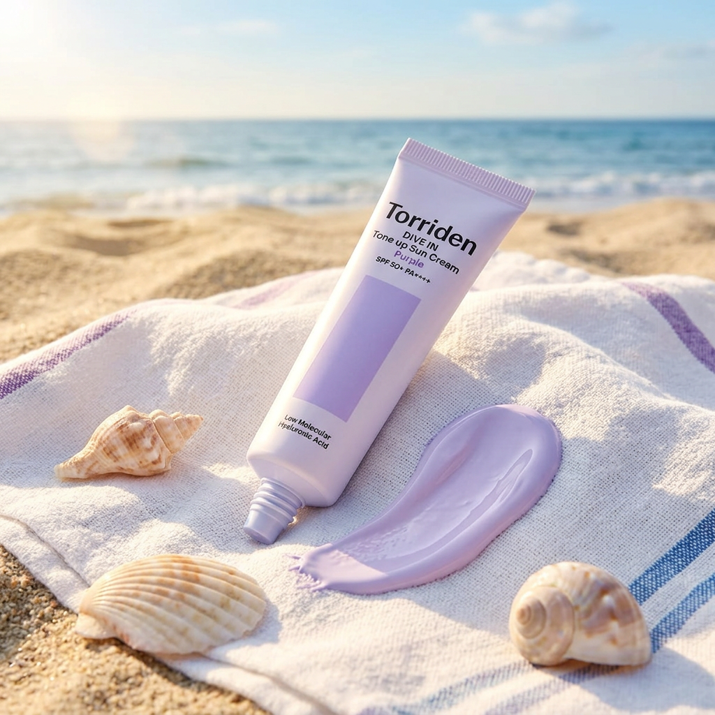 Torriden - DIVE-IN Tone-up Sun Cream Purple - Rozjasňující tónovací opalovací krém - 60 ml