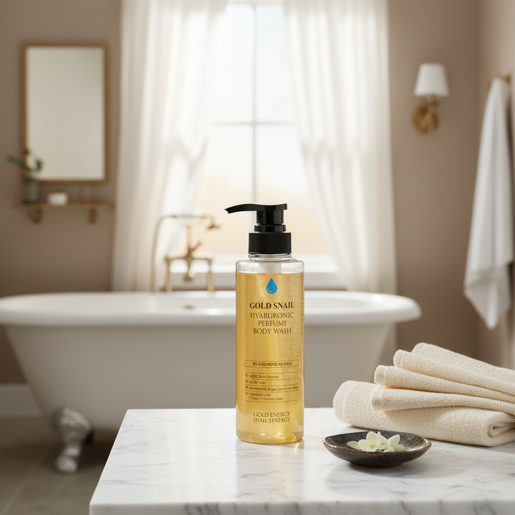 GOLD Energy SNAIL Synergy - Gold Snail Hyaluronic Perfume body Wash - GOLD Energy SNAIL Synergy – Parfémovaný sprchový gel na tělo se šnečím mucinem a zlatem - 300 ml