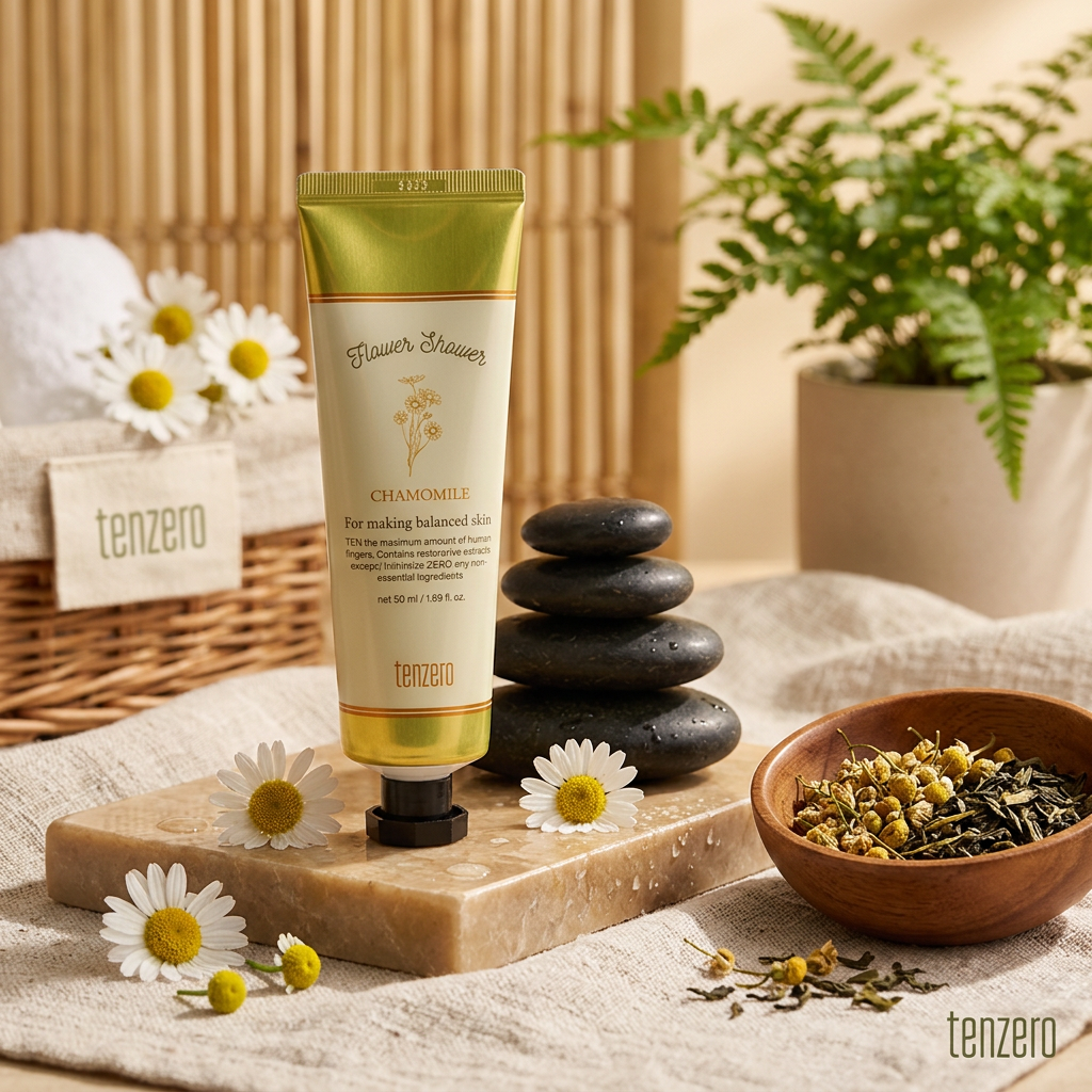 TENZERO - Flower Shower Hand & Nail Cream Chamomile - Květinový krém na ruce a nehty s heřmánkem - 50 ml