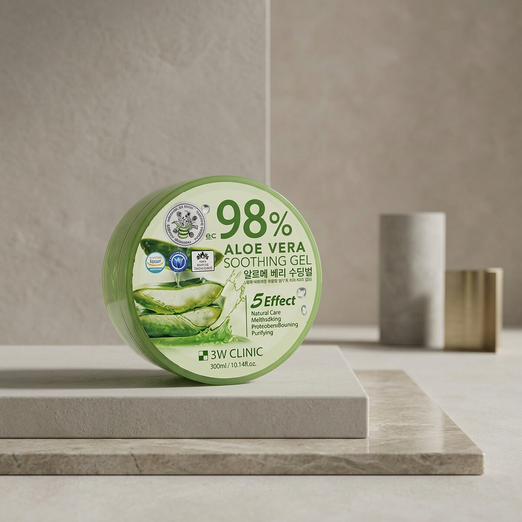 3W CLINIC - Aloe Vera Soothing Gel - Zklidňující gel s Aloe Vera - 300 ml