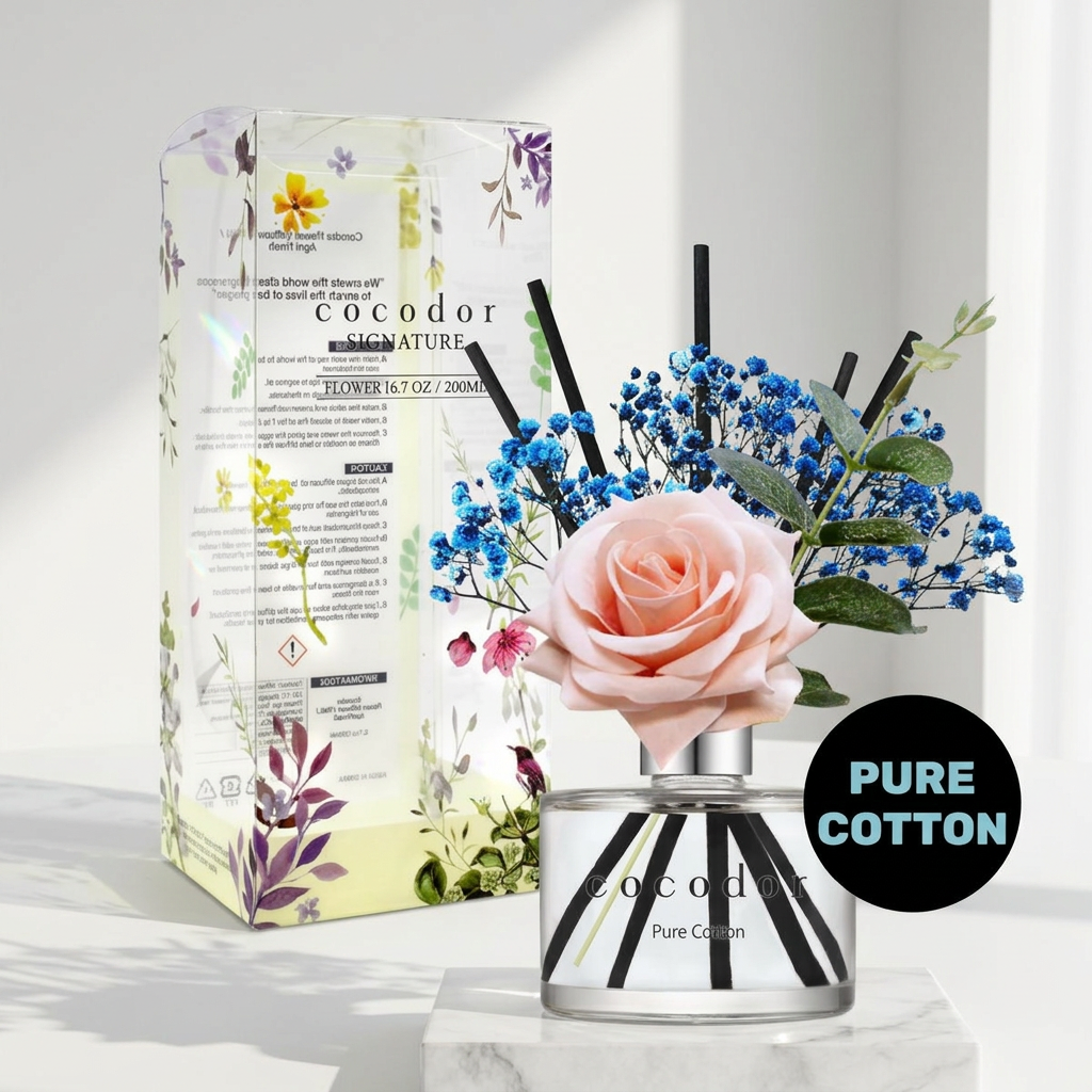 COCODOR - Rose Diffuser Pure Cotton - Difuzér s vůní čisté bavlny - 200 ml