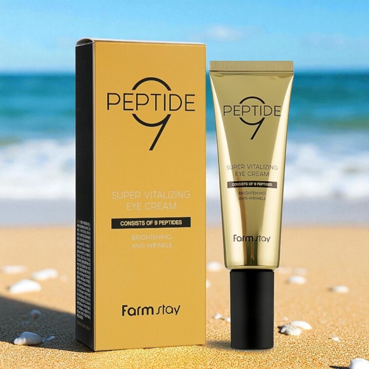 FARM STAY - Peptide9 Super Vitalizing Eye Cream - Oční krém proti stárnutí s peptidy - 50 ml