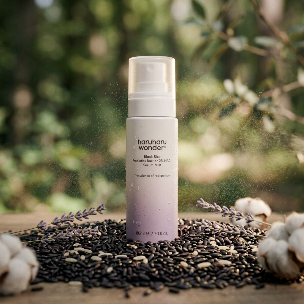HaruHaru Wonder - Black Rice Probiotics Barrier 2% NAD+ Serum Mist - Sérum v mlze s černou rýží, probiotiky, 2 % NAD+ a posílením kožní bariéry - 80 ml