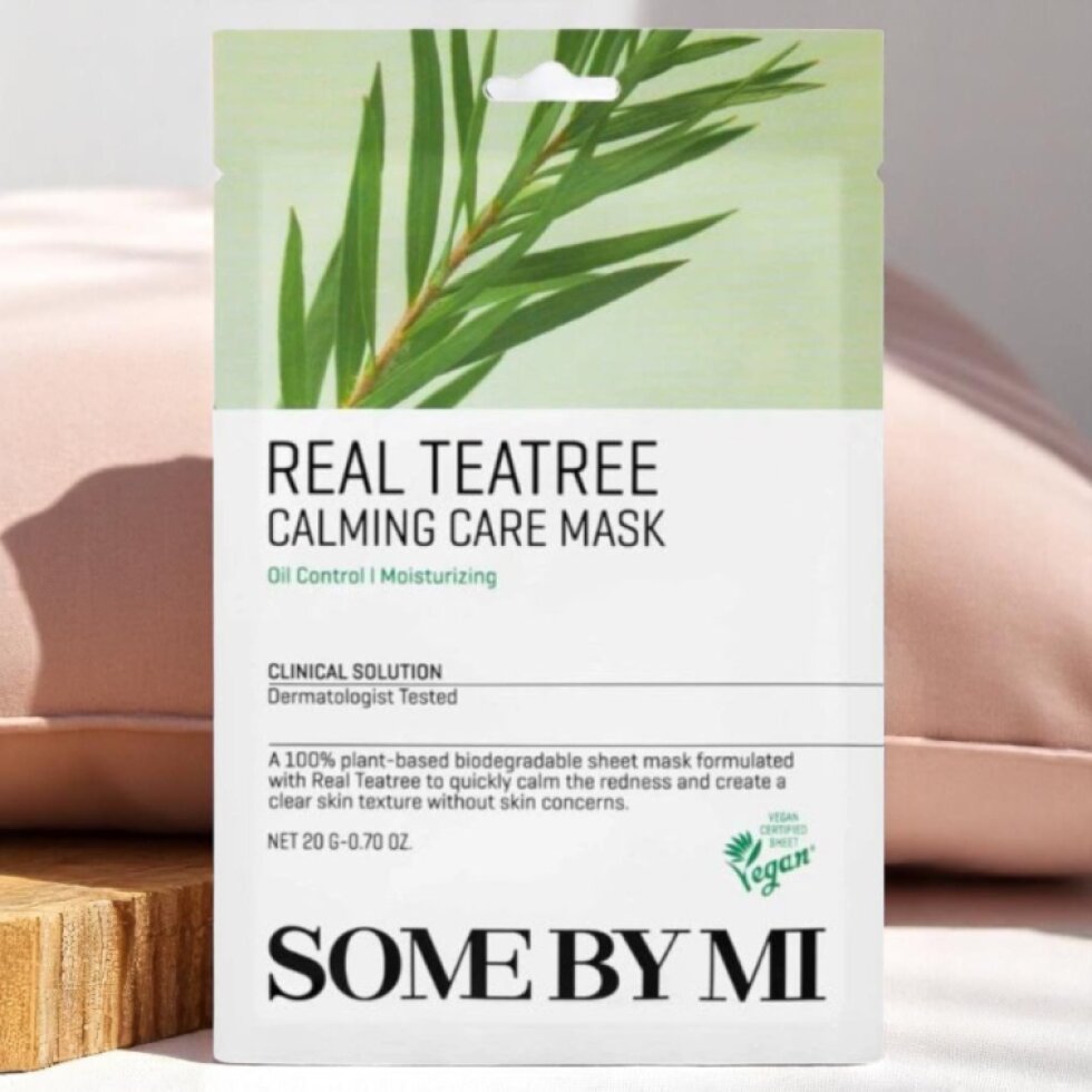 SOME BY MI - Real Teatree Calming Care Mask - Zklidňující textilní maska s tea tree - 20 g