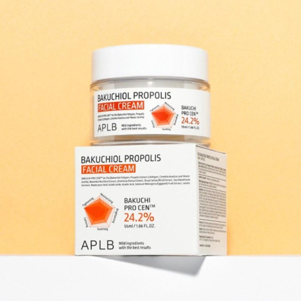 APLB - Bakuchiol Propolis Facial Cream - Zpevňující krém s bakuchiolem a propolisem - 55 ml