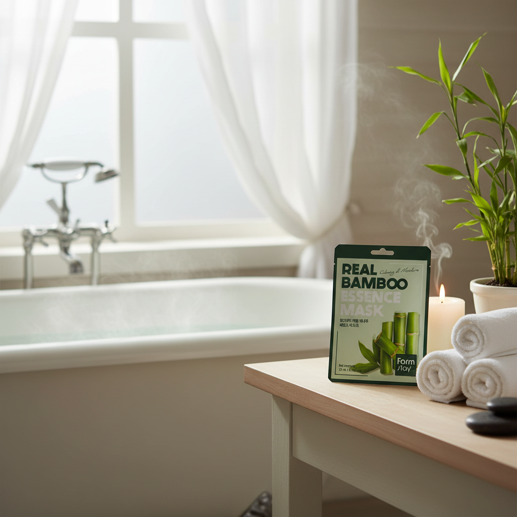 Farm Stay - Real Bamboo Essence Mask - Hydratační plátýnková maska s extraktem z bambusu - 23 ml
