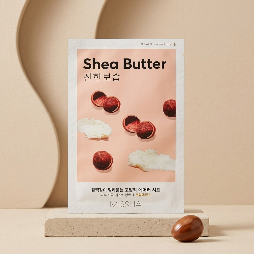 MISSHA - Airy Fit Sheet Mask Shea Butter - Hloubkově hydratační maska s extraktem z bambuckého másla - 19 g