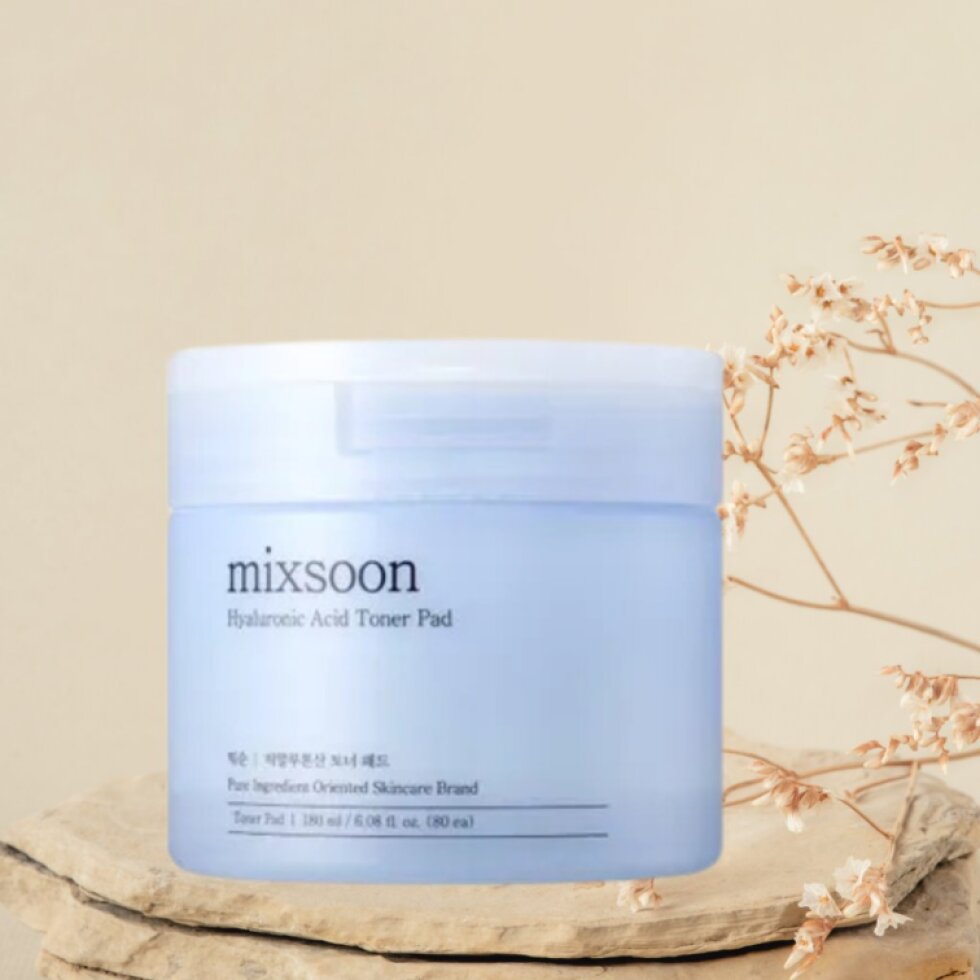 MIXSOON - Hyaluronic Acid Toner Pad - Hydratační tonerové tamponky s kyselinou hyaluronovou - 180 ml/ 80 ks