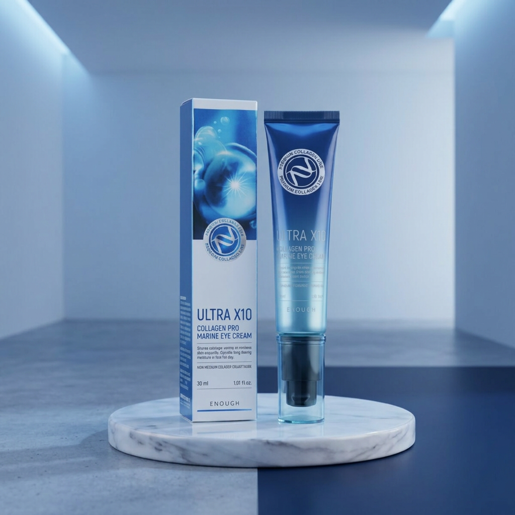 ENOUGH - Ultra x10 Collagen Pro Marine Eye Cream - Zpevňující a hydratační oční krém s mořským kolagenem - 30 ml