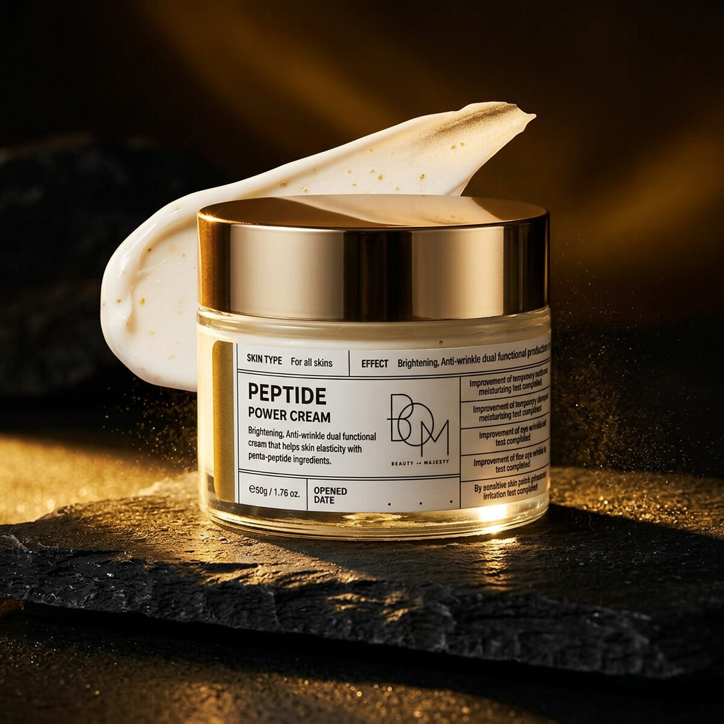 B.O.M. - Peptide Power Cream - Protivráskový peptidový krém s 24K zlatem - 50 ml