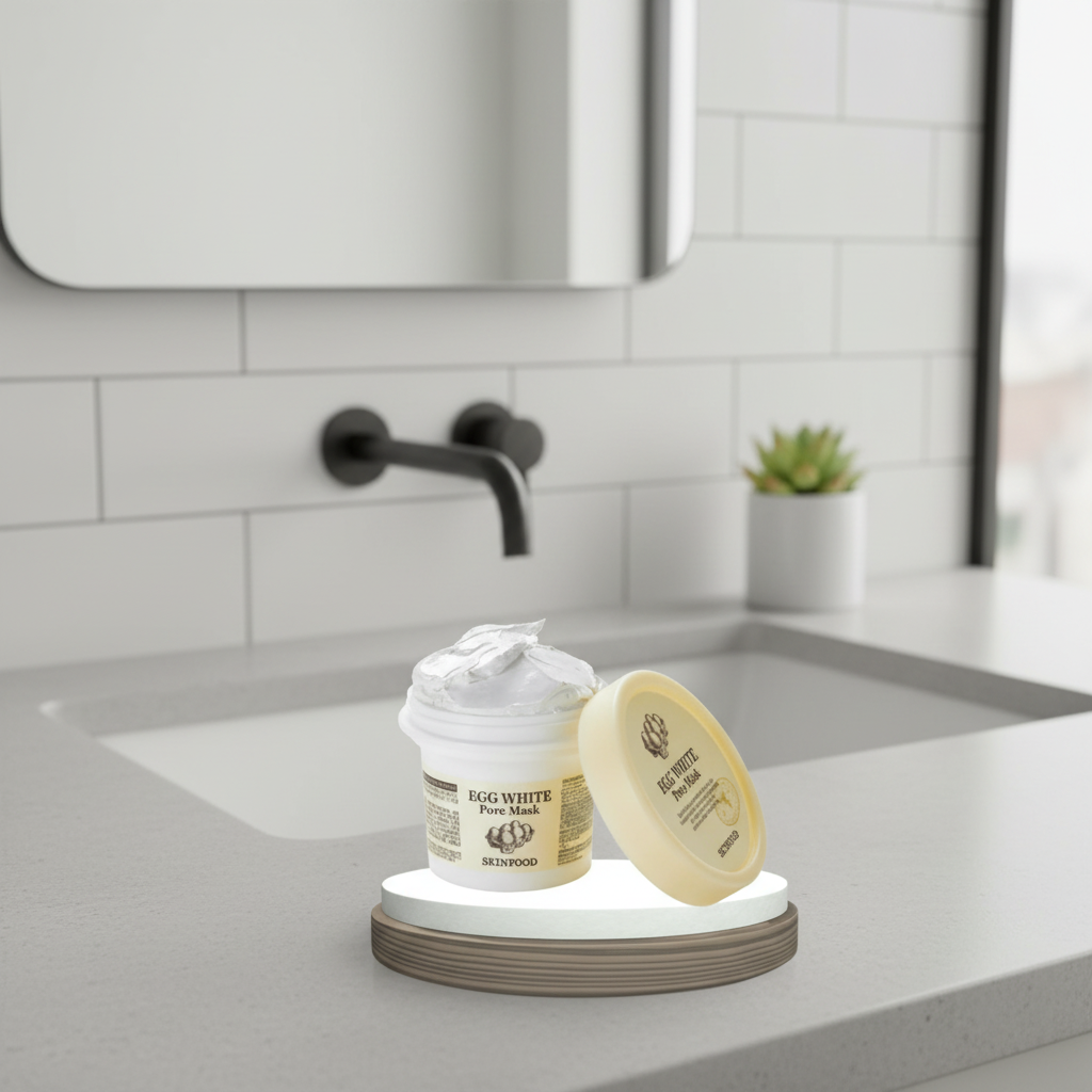 SKINFOOD - Egg White Pore Mask - Čisticí pleťová maska pro redukci pórů - 125 g