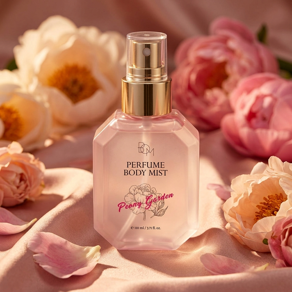 B.O.M. - Peony Garden Perfume Body Mist - Parfemovaný tělový sprej s vůní svěžích pivoněk - 110 ml