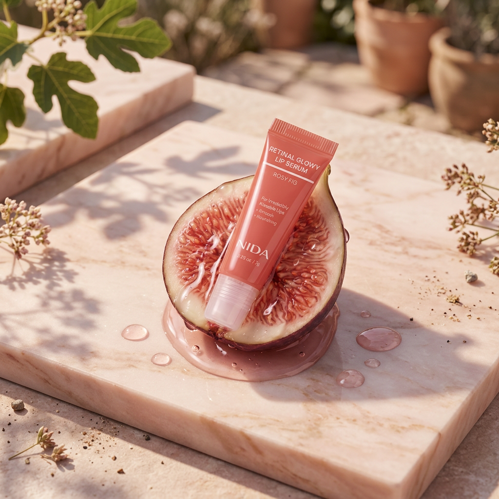 NIDA - Retinal Glowy Lip Serum - Omlazující sérum na rty Rosy Fig - 7g