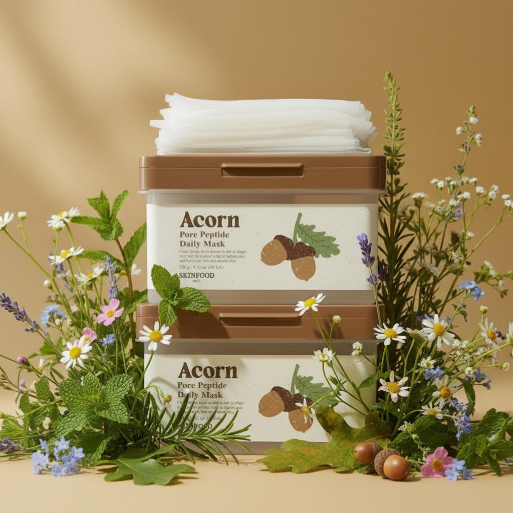 SKINFOOD - Pore Peptide Daily Mask - Plátýnková peptidová maska pro stažení pórů a omlazení pleti ve výhodném balení - 30ks/270g