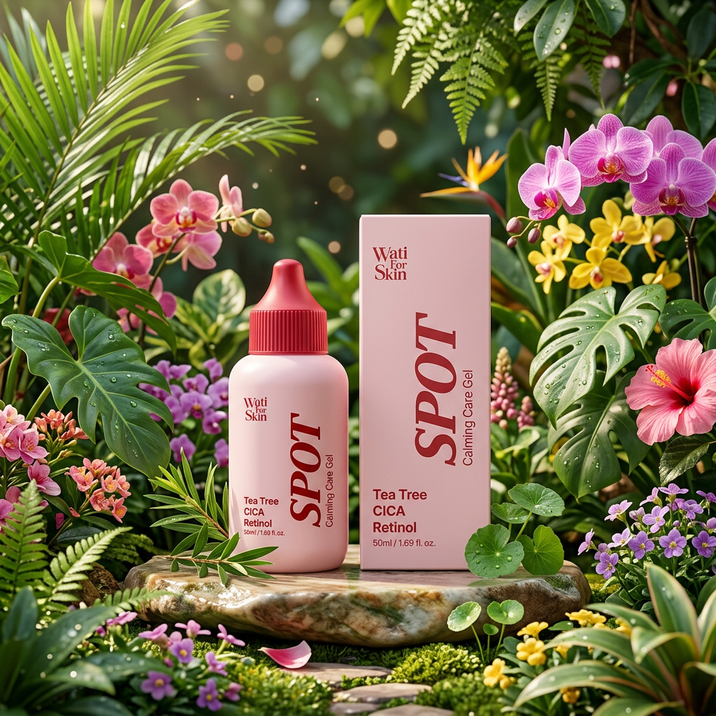 WATI FOR SKIN - Tea Tree CICA Retinol Spot Calming Care Gel - Zklidňující lokální gel - 50 ml