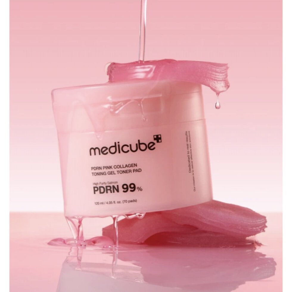 Medicube - PDRN Pink Collagen Toning Gel Toner Pad - Tonizační polštářky s lososím PDRN - 120 ml