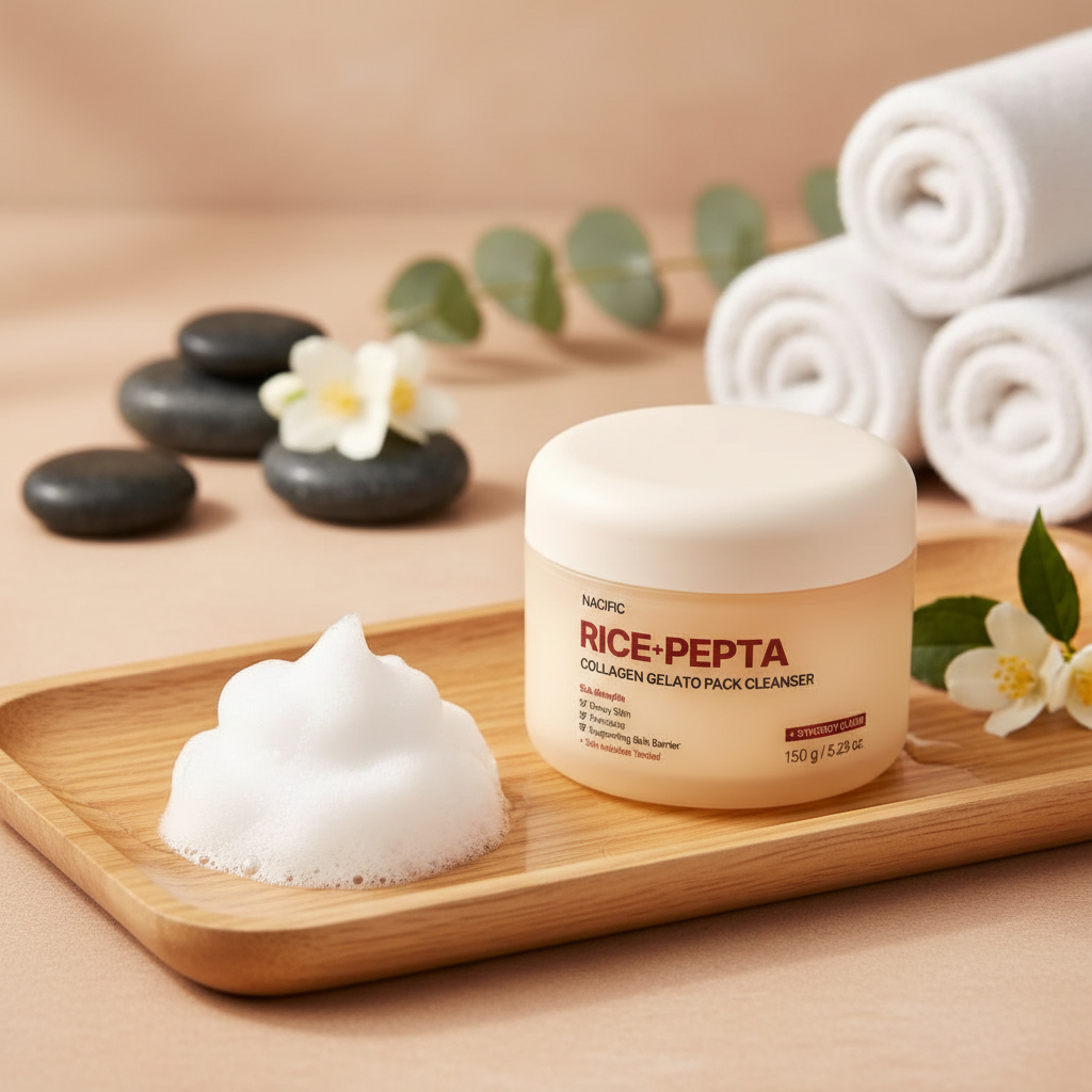 NACIFIC - Rice Pepta Collagen Gelato Pack Cleanser - Gelový čistič s rýží, peptidy a kolagenem - 150 g