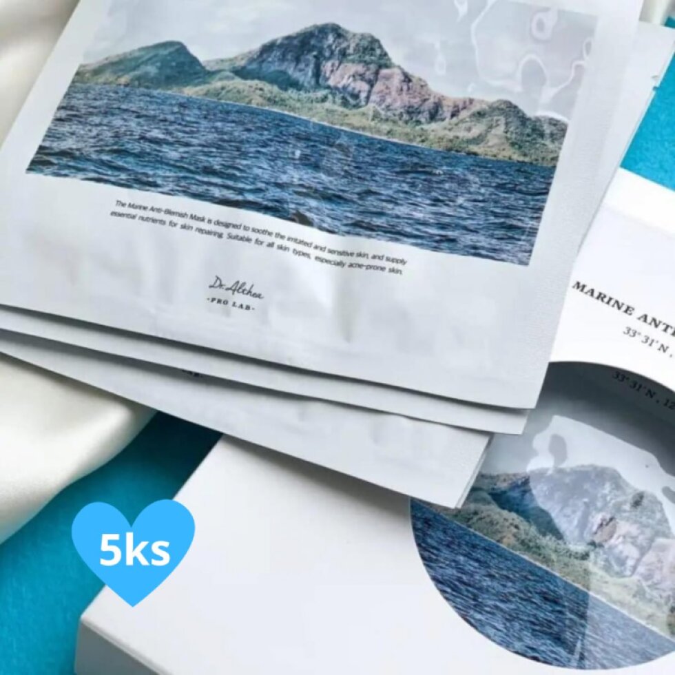 Dr. Althea - Marine Anti-Blemish Mask - Jemná exfoliační plátýnková maska - 27ml x 5 ks