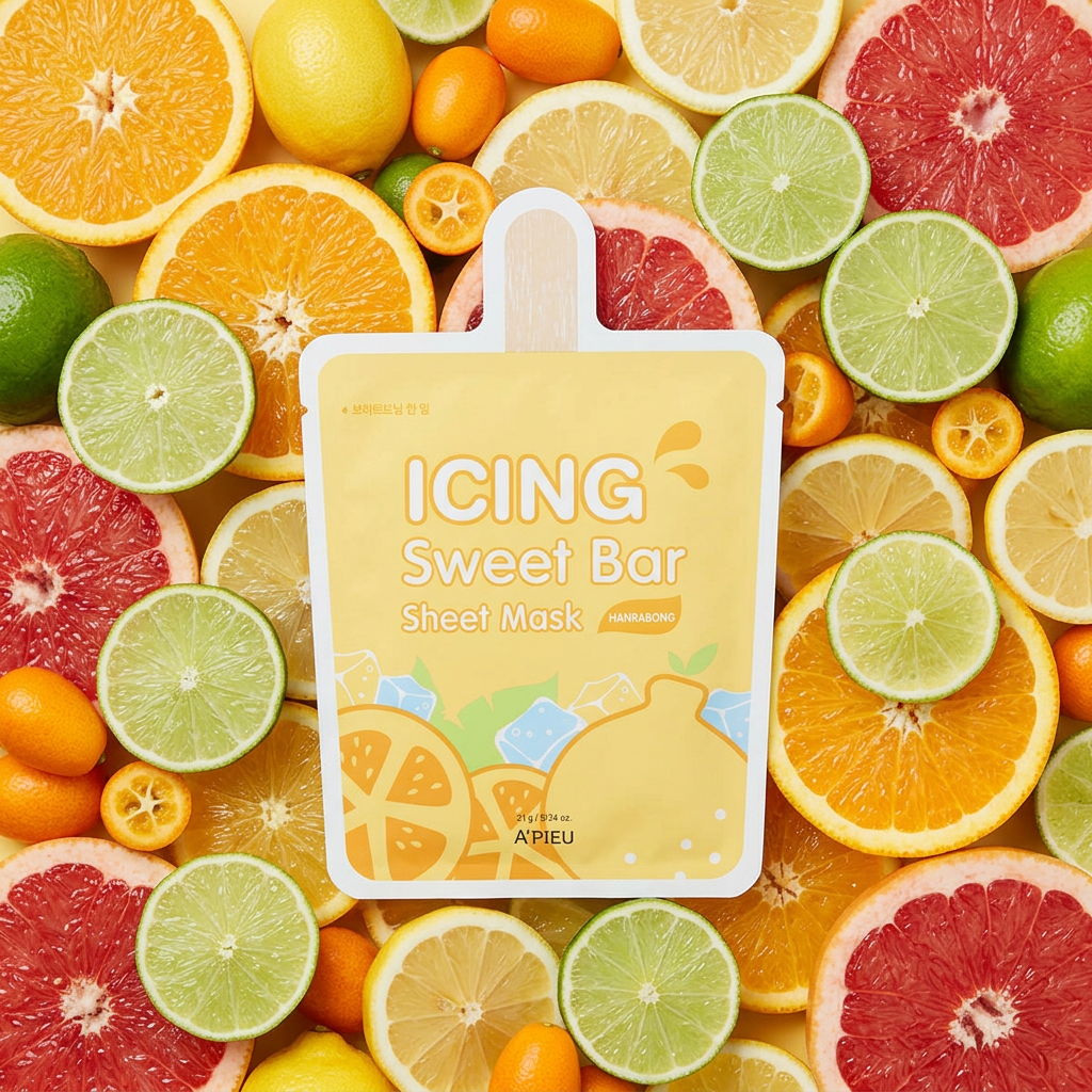 A'PIEU - Icing Sweet Bar Sheet Mask Hanrabong - Chladivá plátýnková maska s extraktem z klementinky - 21 g