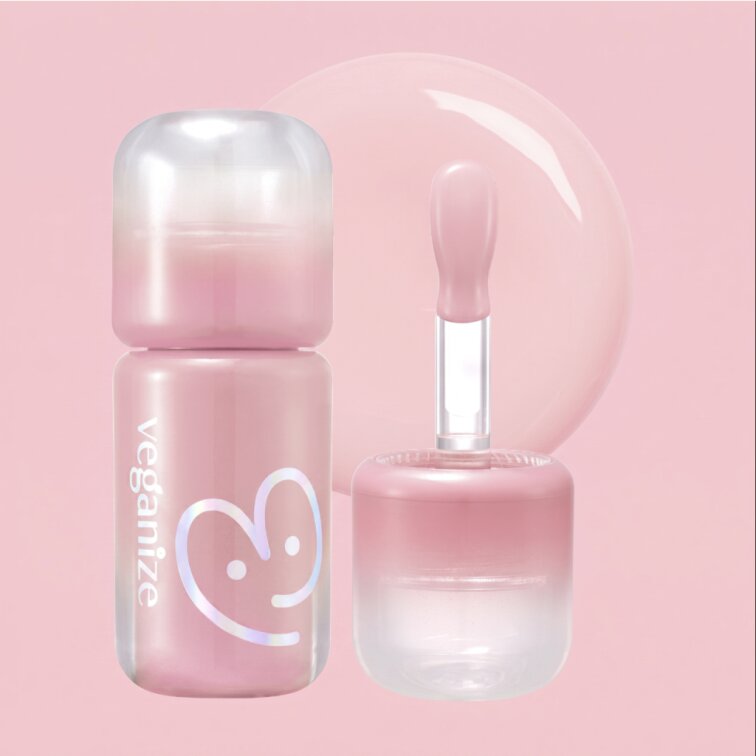VEGANIZE - 4D Dewyshine Lip Oil Pearl Gloss 07 Pink Mellow - Třpytivý olej na rty s perleťovým leskem - 4 g