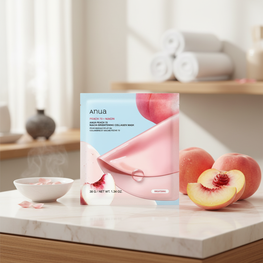 ANUA - Peach 70 Niacin Brightening Collagen Mask - Rozjasňující hydrogelová maska s kolagenem - 38 g