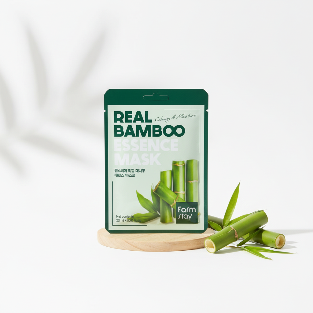 Farm Stay - Real Bamboo Essence Mask - Hydratační plátýnková maska s extraktem z bambusu - 23 ml