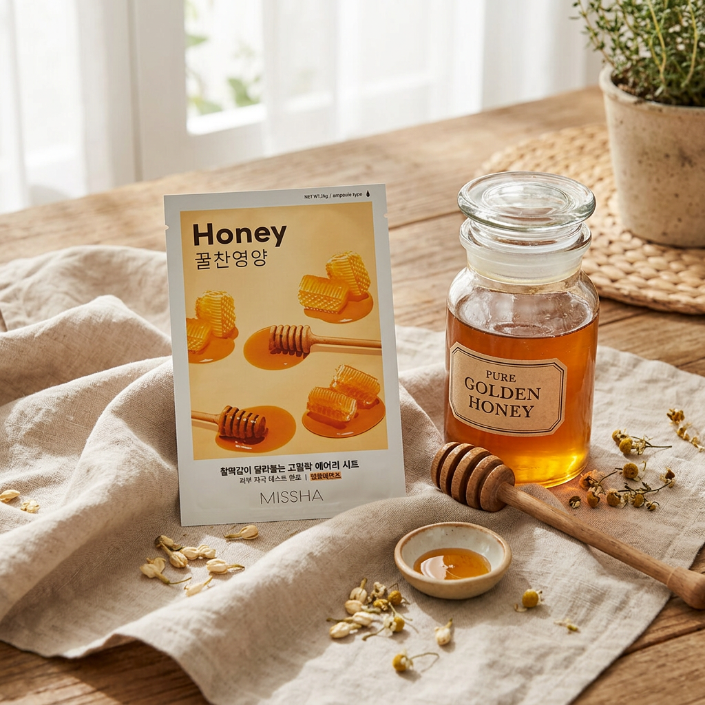 MISSHA - Airy Fit Sheet Mask Honey - Medová textilní maska - 19 g
