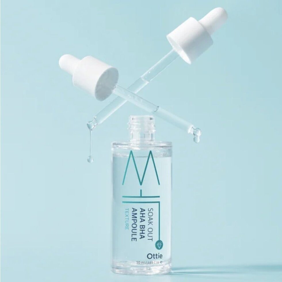 OTTIE - Soak Out AHA BHA Ampoule - Ampule s AHA a BHA pro hloubkové pročištění pleti - 50 ml