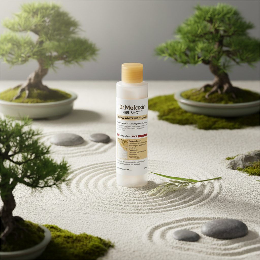 Dr. MELAXIN - Peel Shot Glow White Rice Toner - Rozjasňující toner s bílou rýží - 200 ml