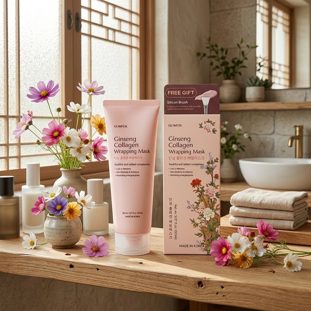 GLAMFOX - Ginseng Collagen Wrapping Mask - Vyživující kolagenová maska s ženšenem - 150 ml