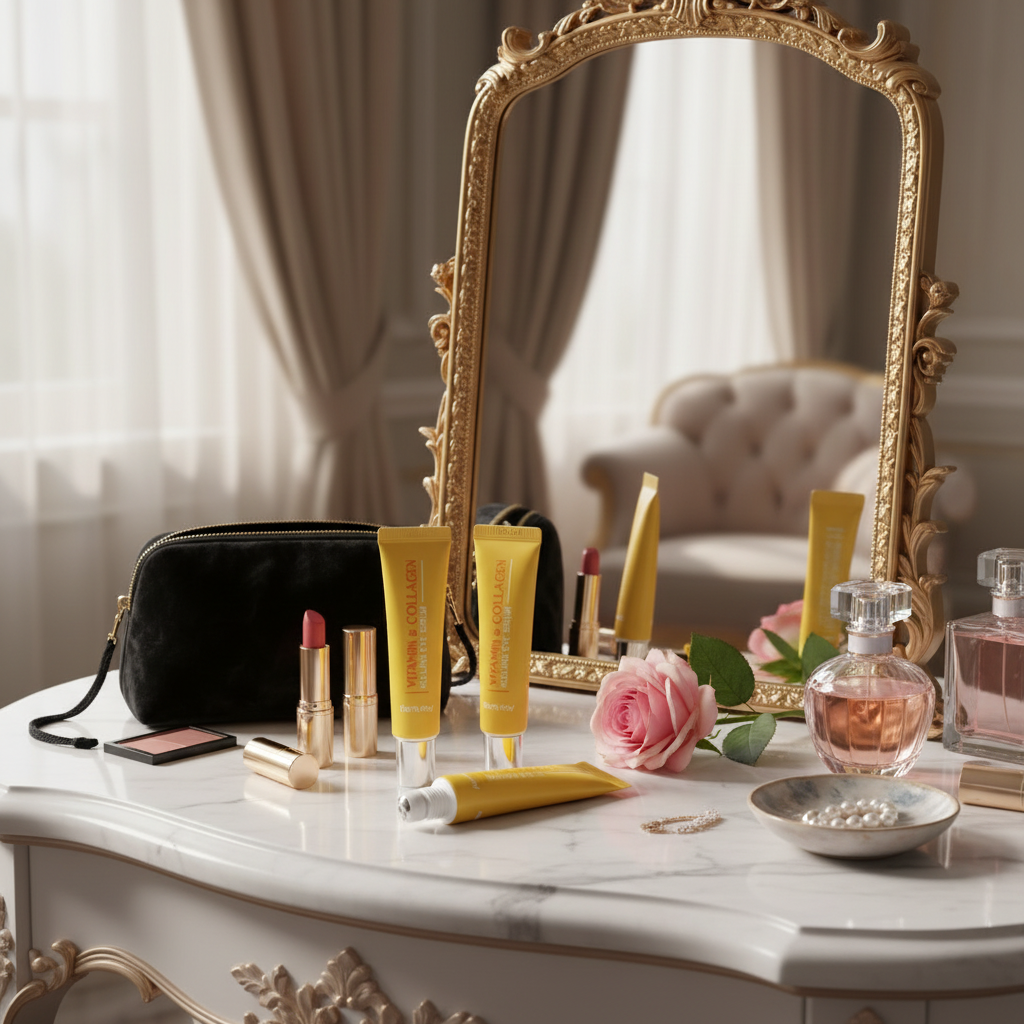 Farm Stay - Vitamin & Collagen Rolling Eye Serum - Kolagenové sérum s vitaminem C a praktickým roll-on aplikátorem - 25 ml