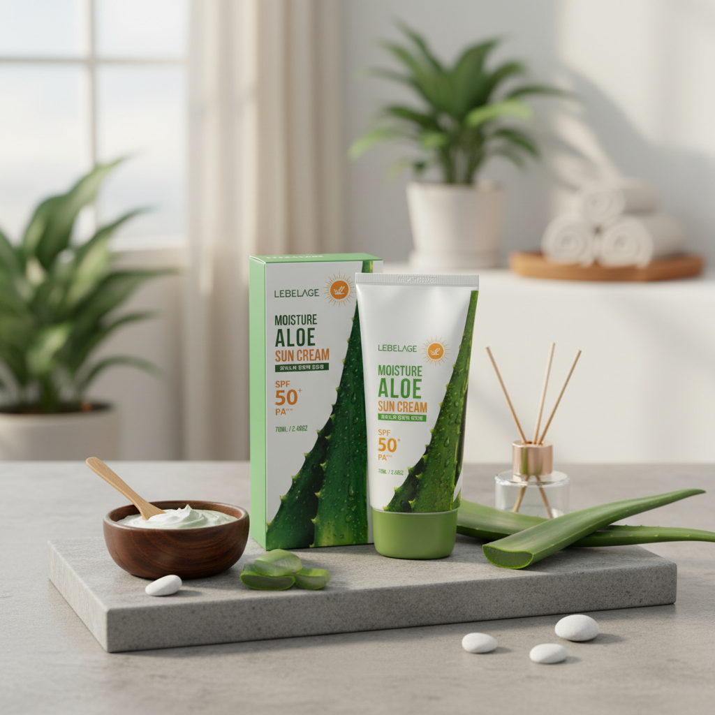 LEBELAGE - Moisture Aloe Sun Cream (SPF50+/PA+++) - Hydratační SPF krém s Aloe Vera - 70 ml