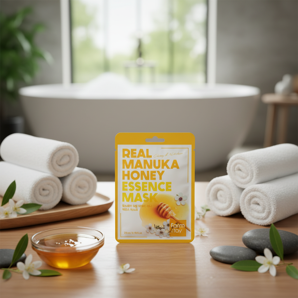Farm Stay - Real Manuka Honey Essence Mask - Hydratační a rozjasňující plátýnková maska s medem - 1 ks