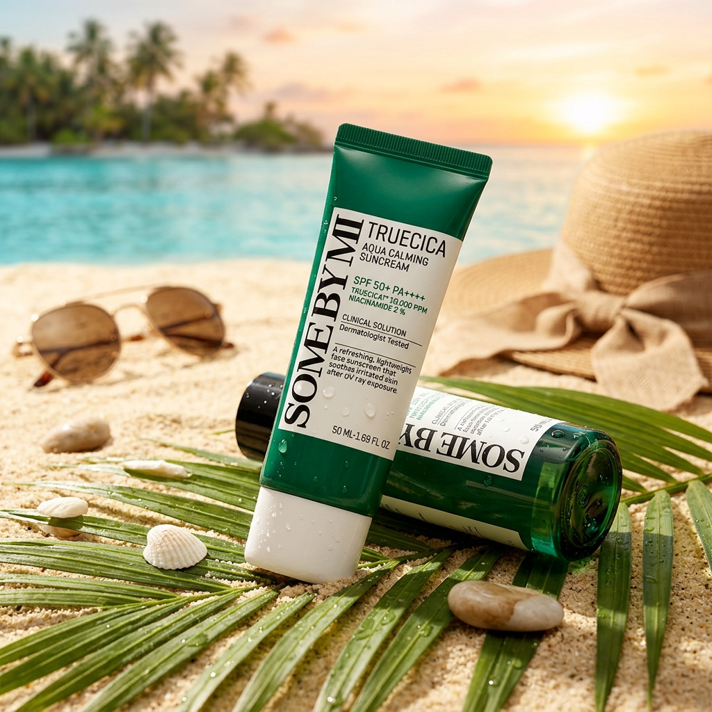 SOME BY MI - Truecica Aqua Calming Suncream SPF50+/PA++++ - Zklidňující krém s SPF - 50 ml