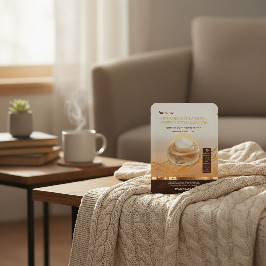 Farm Stay - Rice & Bifida Cream Mask - Krémová plátýnková maska s fermentovanou rýží a bifida - 23 ml