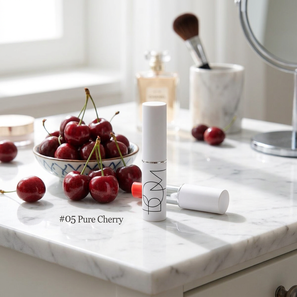 B.O.M. - Dewy Lip Balm #05 Pure Cherry - Jemně zabarvený balzám na rty - 4,5 g