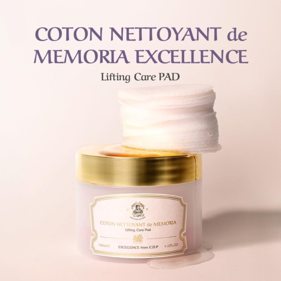 CHALLANS DE PARIS - Coton Nettoyant d'Memoria Excellence - Luxusní exfoliační odličovací tampónky - 120 ml