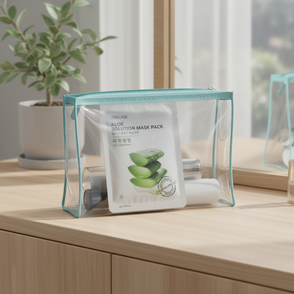 LEBELAGE - Aloe Solution Mask Pack - Plátýnková maska s Aloe pro čistou pleť - 25 g