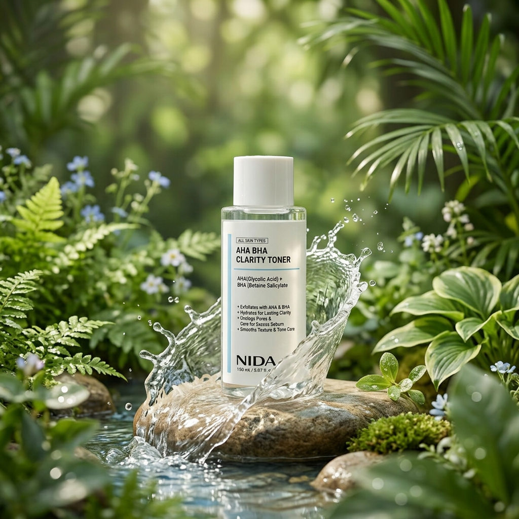 NIDA - AHA BHA Clarity Toner - Čisticí a zklidňující tonikum s AHA a BHA kyselinami - 150 ml