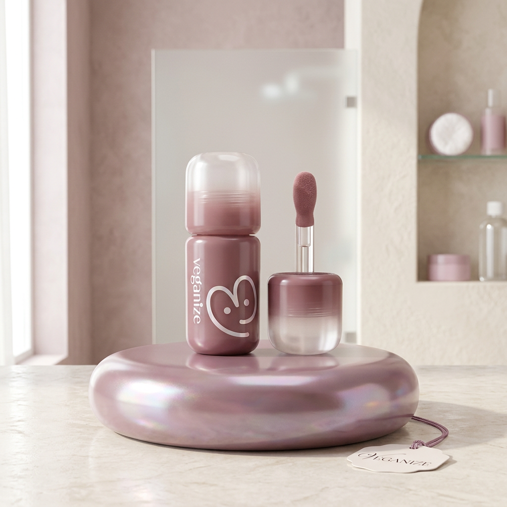 VEGANIZE - 4D Dewyshine Lip Oil Pearl Gloss 05 Mauve Drop - Třpytivý olej na rty s perleťovým leskem - 4 g