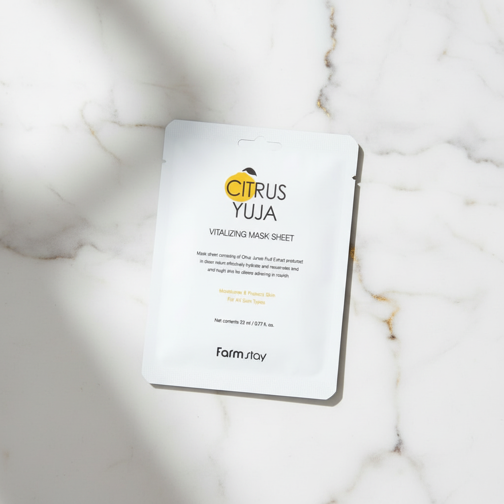 Farm Stay - Citrus Yuja Vitalizing Sheet Mask - Hydratační a rozjasňující maska s vitaminem C - 23 ml