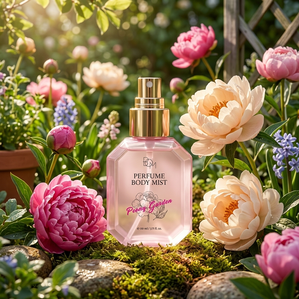 B.O.M. - Peony Garden Perfume Body Mist - Parfemovaný tělový sprej s vůní svěžích pivoněk - 110 ml