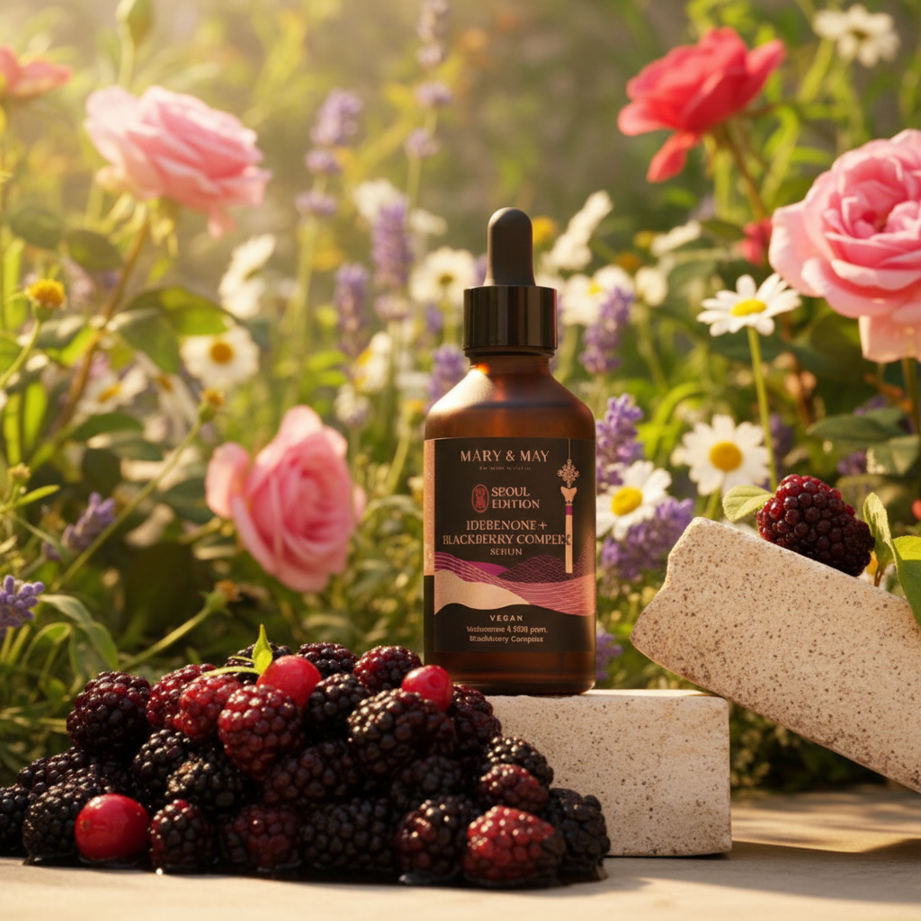 Mary & May - Idebenone + Blackberry Complex Serum Seoul Edition - Sérum s idebenonem a komplexem z ostružin - 80 ml