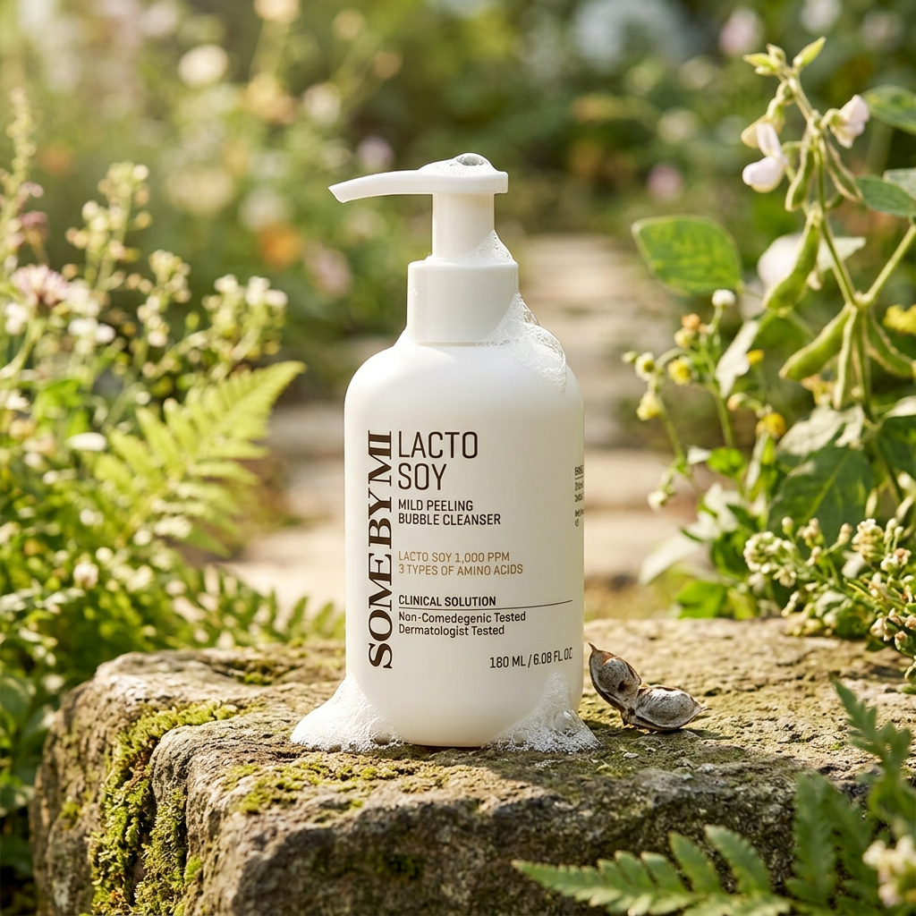 SOME BY MI - Lactosoy Mild Bubble Peeling Cleanser - Jemný čisticí peelingový gel - 180 ml