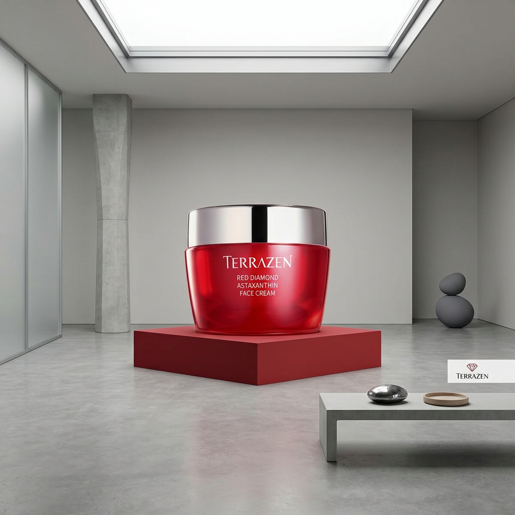 TERRAZEN - Red Diamond Astaxantihin Face Cream - Luxusní antioxidační a protivráskový pleťový krém - 50 ml