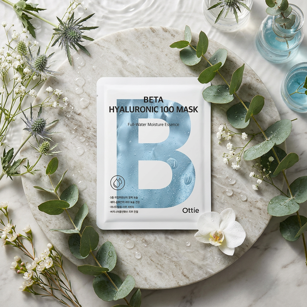OTTIE - Beta Hyaluronic 100 Mask - Hydratační plátýková maska s kyselinou hyaluronovou - 25 ml