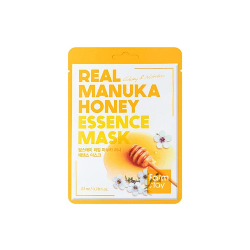 Farm Stay - Real Manuka Honey Essence Mask - Hydratační a rozjasňující plátýnková maska s medem - 1 ks